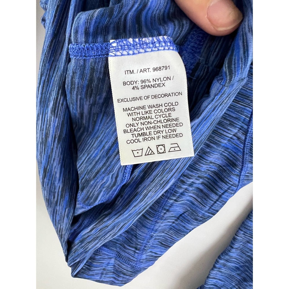 Kirkland Signature Hoodie Shirt Women's Sz S Blue Heather Long Sleeve Stretch - Picture 4 of 4